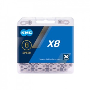  KMC  KMC 8단 체인 X8 실버/그레이 브롬톤 호환가능 98, 100, 102 링크